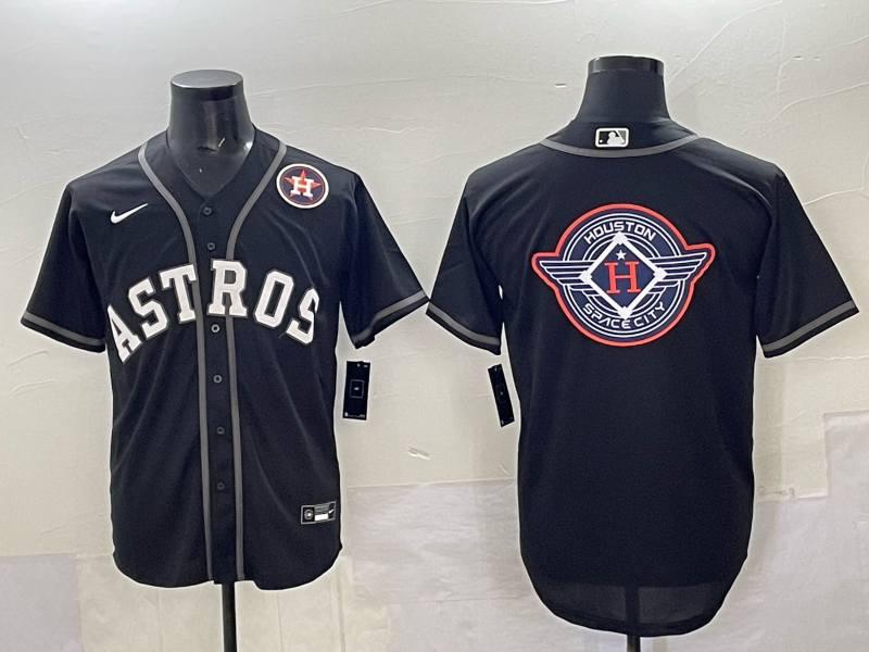 Men Houston Astros blank black 2025 Nike MLB Jersey 006